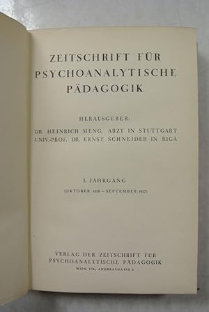 Bild des Verkufers fr Zeitschrift fr psychoanalytische Pdagogik. I. Jahrgang 1926/27 (komplett in einem Band). zum Verkauf von Antiquariat Bookfarm