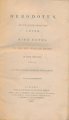 Immagine del venditore per Herodotus: Translated from the Greek with Notes. Volume II venduto da Barter Books Ltd