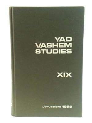 Bild des Verkufers fr Yad Vashem Studies zum Verkauf von PsychoBabel & Skoob Books