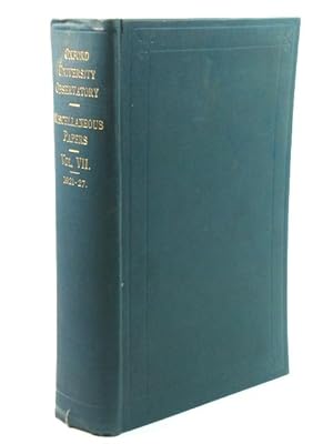 Miscellaneous Papers of the University Observatory Oxford: Vol. VII, 1921-1927