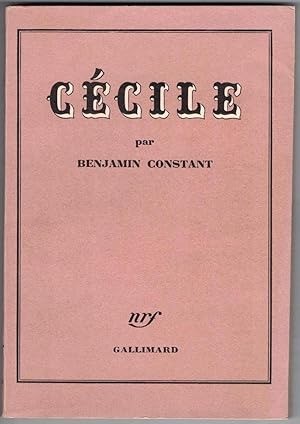 Cécile. Présenté et annoté par Alfred Roux.