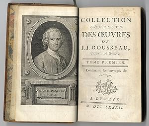 Seller image for Collection complte des oeuvres de J. J. Rousseau citoyen de Genve. [33 volmenes]. for sale by Llibreria Antiquria Delstres