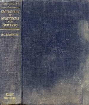 Seller image for EVERYMAN'S DICTIONARY OF QUOTATIONS AND PROVERBS for sale by Le-Livre