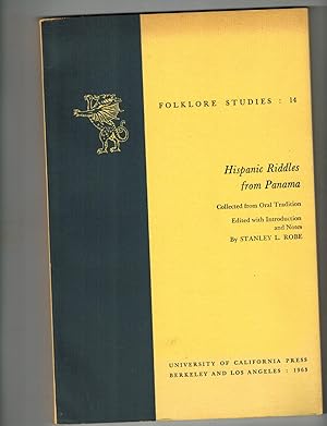 Immagine del venditore per Hispanic Riddles from Panama venduto da Dale Steffey Books, ABAA, ILAB