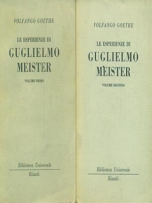 Seller image for Le esperienze di Guglielmo Meister. 2 volumi for sale by Librodifaccia