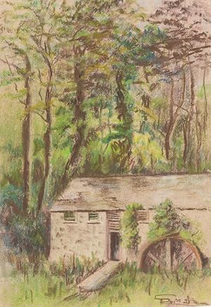 Seller image for S. Dunstan - Signed Contemporary Pastel, The Watermill for sale by Sulis Fine Art