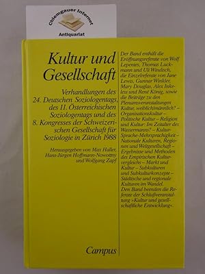 Kultur und Gesellschaft : Verhandlungen des 24. Deutschen Soziologentags, des 11. Österreichische...