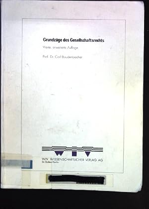 Image du vendeur pour Grundzge des Gesellschaftsrechts mis en vente par books4less (Versandantiquariat Petra Gros GmbH & Co. KG)