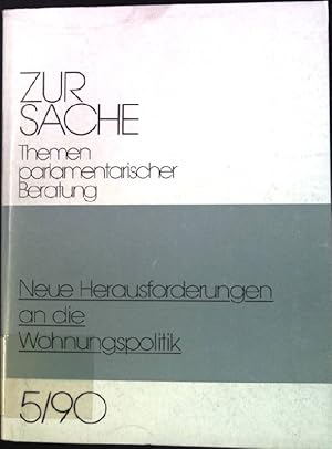 Bild des Verkufers fr Neue Herausforderungen an die Wohnungspolitik. ffentliche Anhrung des Ausschusses fr Raumordnung, Bauwesen und Stdtebau des Deutschen Bundestages vom 6. Dezember 1989, Nr 5/90. zum Verkauf von books4less (Versandantiquariat Petra Gros GmbH & Co. KG)