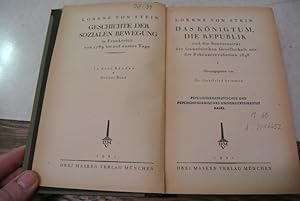 Image du vendeur pour Das Knigtum, die Republik und die Souvernitt der franzsischen Gesellschaft seit der Februarrevolution 1848. (= Geschichte der sozialen Bewegung in Frankreich von 1789 bis auf unsere Tage, Bd. 3) mis en vente par Antiquariat Bookfarm