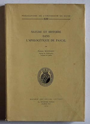 Bild des Verkufers fr Nature et histoire dans l'apologtique de Pascal zum Verkauf von Le Rayon populaire