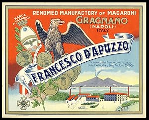 Vintage Francesco D'Apuzzo Pasta Label