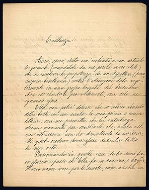 Immagine del venditore per Lettera autografa. Milano: 2 settembre 1891. venduto da Libreria Alberto Govi di F. Govi Sas