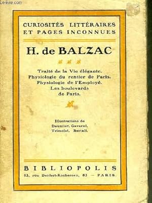 Immagine del venditore per TRAITE DE LA VIE ELEGANTE - PHYSIOLOGIE DU RENTIER DE PARIS - PHYSIOLOGIE DE L'EMPLOYE - LES BOULEVARDS DE PARIS venduto da Le-Livre