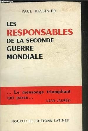 Imagen del vendedor de LES RESPONSABLES DE LA SECONDE GUERRE MONDIALE. a la venta por Le-Livre