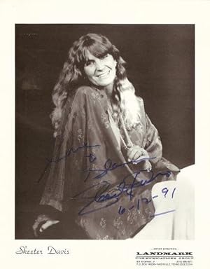 Seller image for SIGNED, PROFESSIONAL PHOTOGRAPH OF SKEETER DAVIS:; Country-western and Crossover Pop Star for sale by R & A Petrilla, IOBA