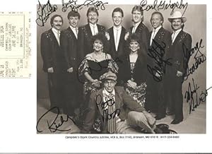 SIGNED, PROFESSIONAL PHOTOGRAPH OF THE 10 MEN AND WOMEN WHO MAKE UP CAMPBELL'S OZARK COUNTRY JUBI...