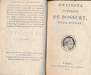 Immagine del venditore per Oraisons Funbres de Bossuet, vque de Meaux venduto da Barter Books Ltd