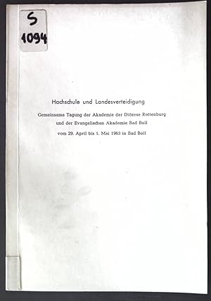 Bild des Verkufers fr Die Bundesrepublik in der strategischen Weltlage; in: Hochschule und Landesverteidigung - Gemeinsame Tagung der Akademie der Dizese Rottenburg und der Ev. Akademie Bad Boll; zum Verkauf von books4less (Versandantiquariat Petra Gros GmbH & Co. KG)