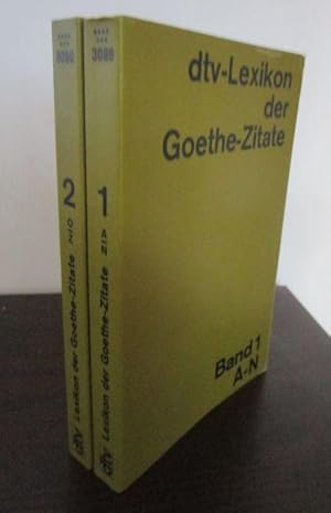 Seller image for dtv-Lexikon der Goethe-Zitate. Band 1: A-N Band 2: O-Z. Anhang. for sale by Antiquariat Maralt