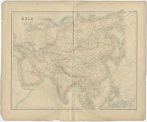 Bild des Verkufers fr Antique Map of Asia by G.H. Swanston (c.1870) zum Verkauf von Bartele Gallery - The Netherlands