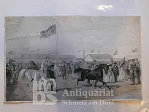 [Pferdeschau] - Lithographie von Emil Volkers, u.re. im Stein signiert und dat. '1863 Nov.'.