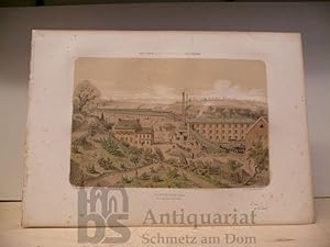 Valentin Cocq (Belgique). Vue des Usines prise de la Houillère. Dessiné d'après la nat. et Lith. ...