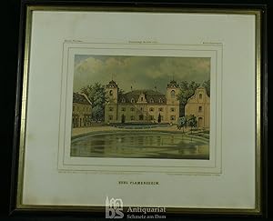 Burg Flamersheim. Montierte Chromolithographie von Winckelmann & Söhne nach P. Vogel und Th. Albert.