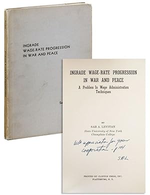 Bild des Verkufers fr Ingrade Wage-Rate Progression in War and Peace: A Problem in Wage Administration Techniques [Inscribed & Signed] zum Verkauf von Lorne Bair Rare Books, ABAA