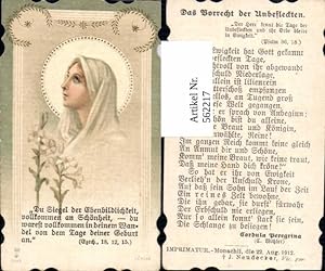 Bild des Verkufers fr 562217,Heiligenbildchen Andachtsbild Litho Maria Cordula Peregrina zum Verkauf von Versandhandel Lehenbauer