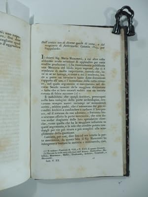 Dell'antico uso di diverse specie di carta e del magistero di fabbricarla. Catania 1829 per Pappa...