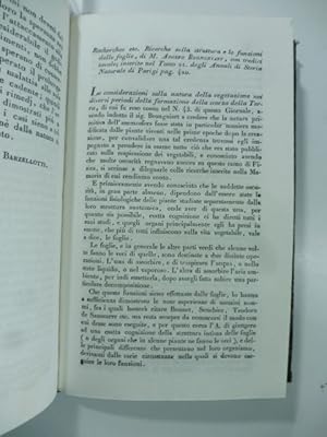 Ricerche sulla struttura e le funzioni delle foglie di M. Adolfo Brongniart.inserite negli Annali...