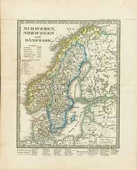 Schweden, Norwegen und Dänemark. (Map).