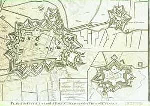 Plan of the City of Aire and of Fort St. Francis with a View of St. Venant. (18th Century Map).