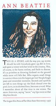 Seller image for Portrait of Ann Beattie with text from "Where You'll find Me?" for sale by Wittenborn Art Books