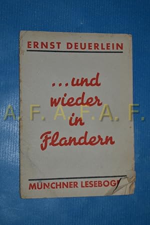 Image du vendeur pour und wieder in Flandern. Mnchner Lesebogen 92. mis en vente par Antiquarische Fundgrube e.U.