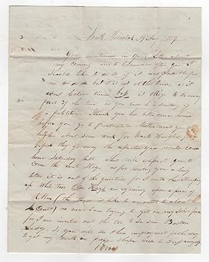 [Autograph Letter Signed] E.J. Churchill of South Woodstock, Vermont, Writes to his sister H.E. C...