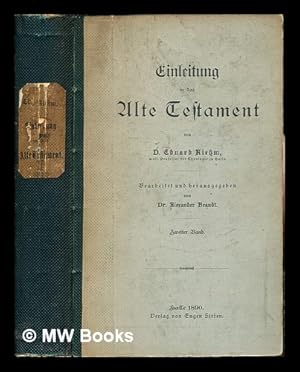 Seller image for Einleitung in das alte Testament / von Eduard Riehm ; bearbeitet und herausgegeben von Alexander Brandt: Zweiter band for sale by MW Books