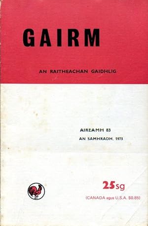 Imagen del vendedor de Gairm : An Raitheachan Gaidhlig : Summer 1973 - No 83 a la venta por Godley Books