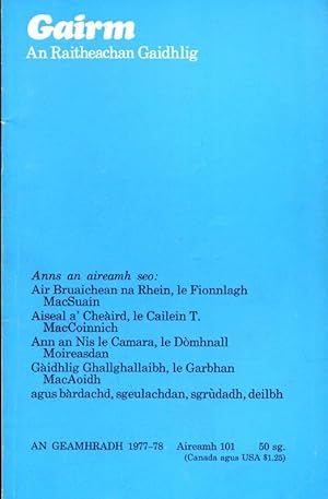 Seller image for Gairm : An Raitheachan Gaidhlig : Winter 1977-78 - No 101 for sale by Godley Books