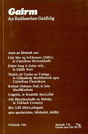 Seller image for Gairm : An Raitheachan Gaidhlig : Autumn 1981 - No 116 for sale by Godley Books