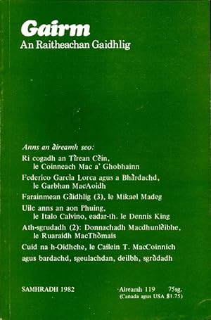 Gairm : An Raitheachan Gaidhlig : Summer 1982 - No 119