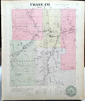 [Map] Chase County, Kansas [backed with] Brown Co.