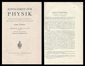 Beweis des Adiabatensatzes [Offprint from] Zeitschrift fur Physik 51 No. 3-4, pp. 1928