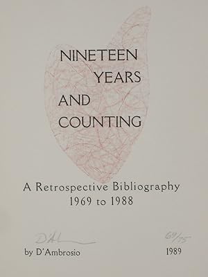 Nineteen Years and Counting, a Retrospective Bibliography 1969 to 1998