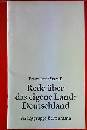 Bild des Verkufers fr Rede ber das eigene Land: Deutschland. zum Verkauf von biblion2