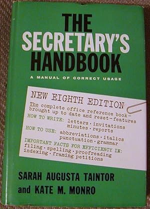 Imagen del vendedor de The Secretary's Handbook a la venta por Hastings of Coral Springs