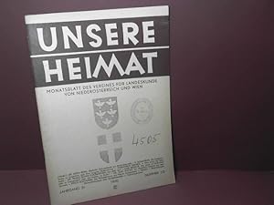 Unsere Heimat. - Jahrgang 31, 1960, Nr. 1/2 - Monatsblatt des Vereines für Landeskunde von Nieder...