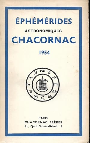 Bild des Verkufers fr Ephmrides astronomiques Chacornac 1954 - 22e anne zum Verkauf von LES TEMPS MODERNES