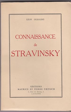 Connaissance de Stravinsky